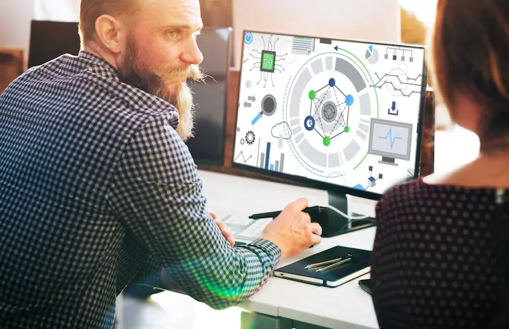 Information technology connection graphics concept 53876 121040